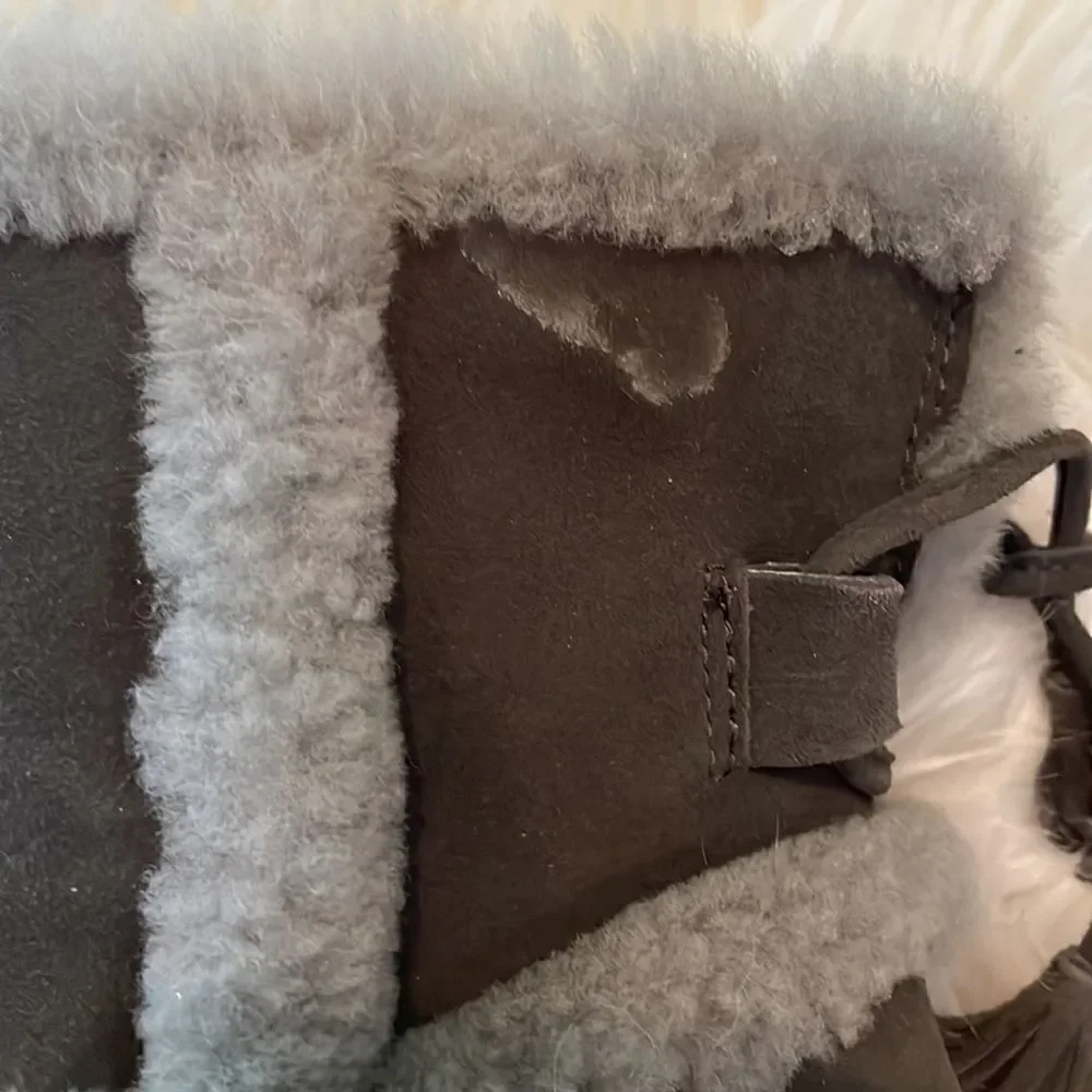 Frye Gray Jen Shearling Boot